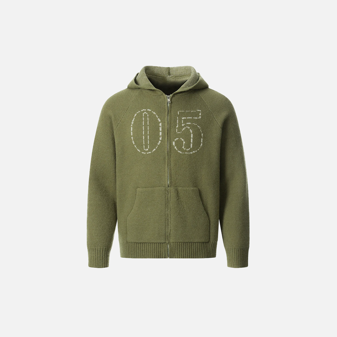 Winter Cozy Retro Jacquard Hooded knitted Sweatshirt