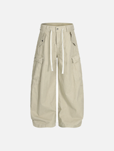 Figurschmeichelnde, lässige Hip-Hop-Cargohose mit weitem Bein