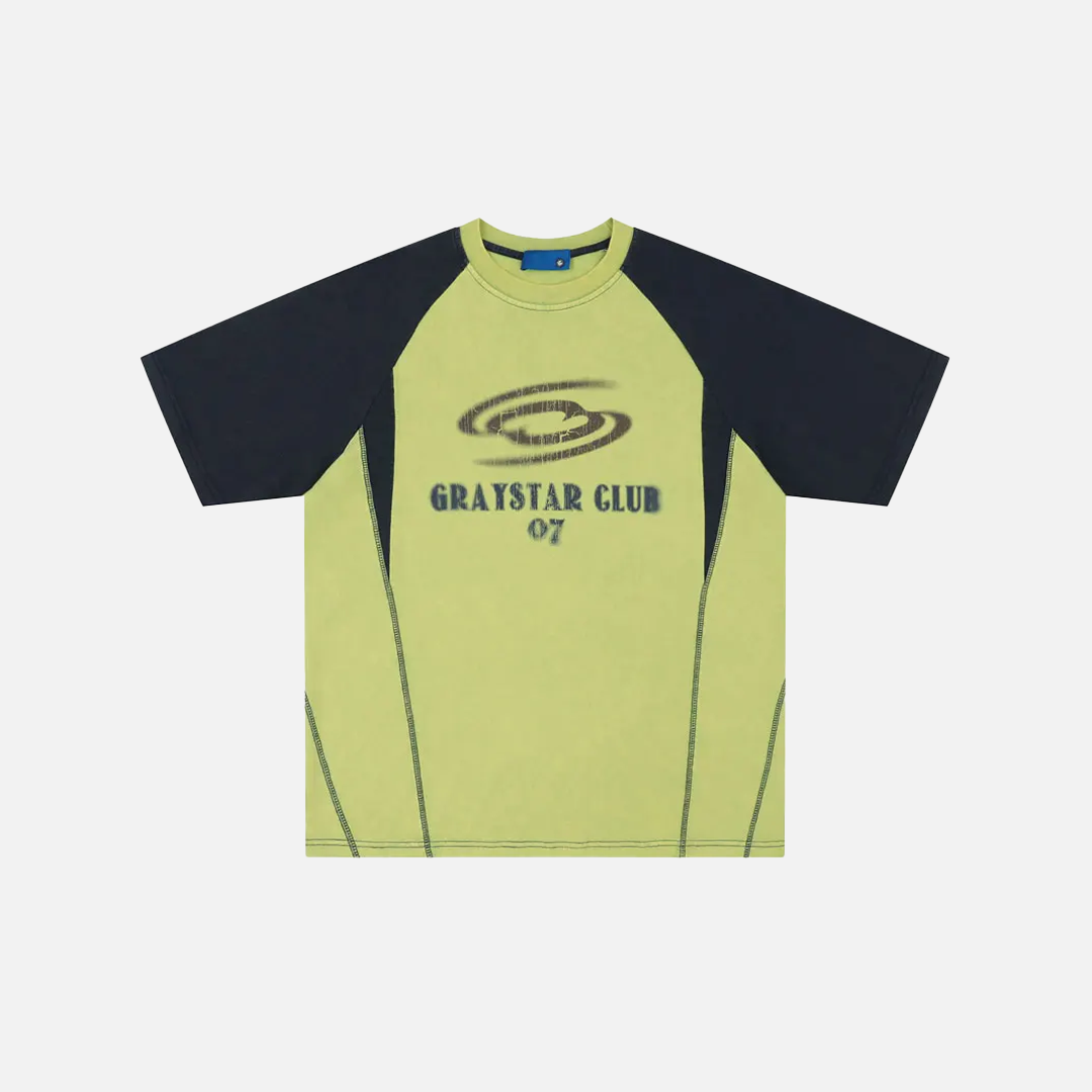 Y2K Graphic Patchwork Racing Oversized Cotton T-Shirt