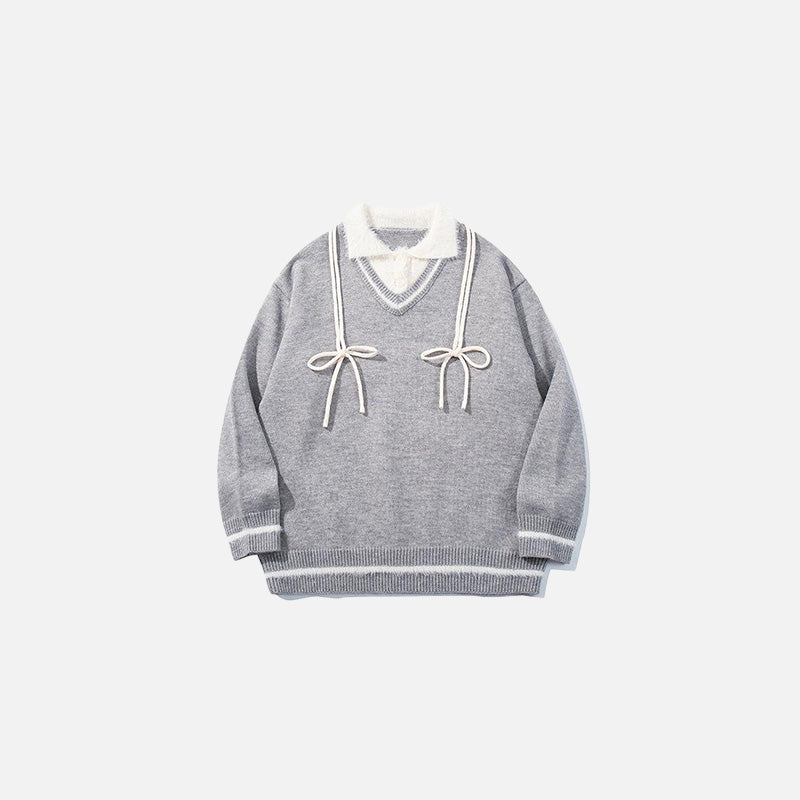 Vintage Drawstring Oversized Sweater