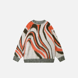 Lockerer Pullover mit Kontrastprint