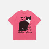 T-Shirt mit gruseliger Katzengrafik