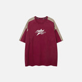 Y2K Retro Patchwork Sports T-shirt