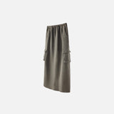 Women's Retro Loose Slit Pockets Skirt