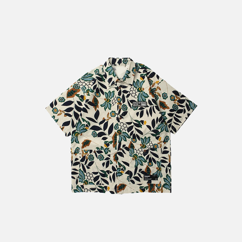Y2k Floral Aloha Hemd