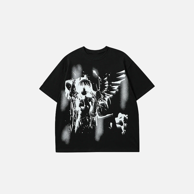 Y2K-Gothic-Grafik-T-Shirt