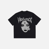 Vintage Gothic-T-Shirt für Damen