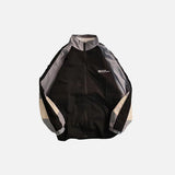 Patchwork-Farbblock-Jacke