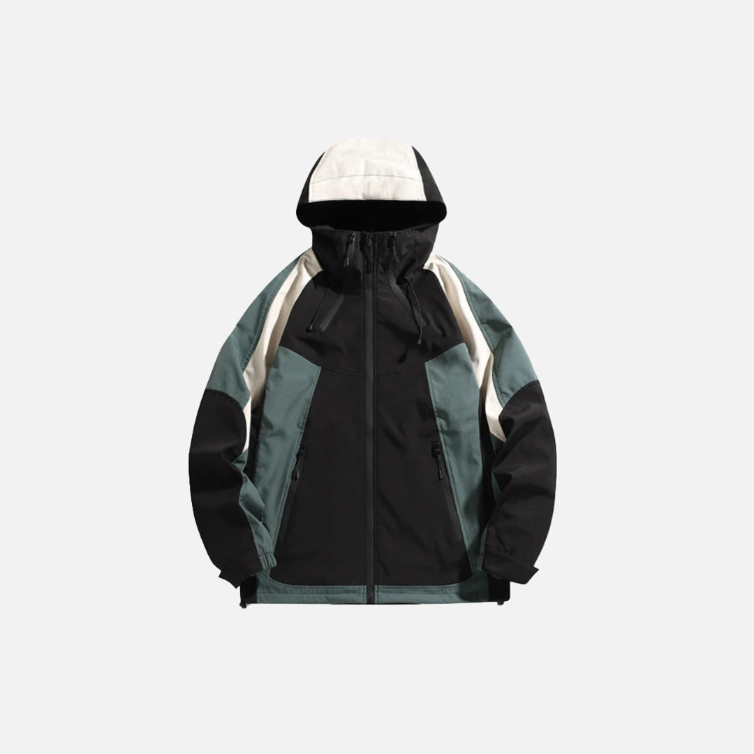 Color-Blocked Windbreaker Jacket