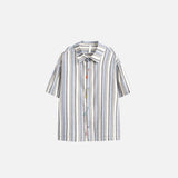 Striped Short-Sleeve Women's Shirt