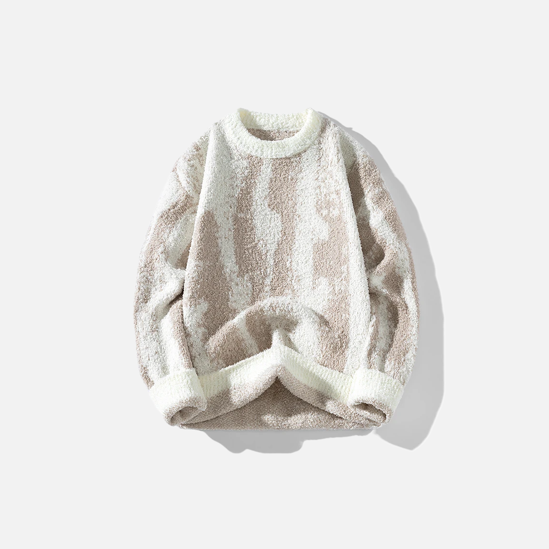 Pull en maille confortable tie-dye streetwear