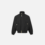 High-Collar Windbreaker Jacket