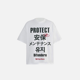 Lockeres T-Shirt mit chinesischem Aufdruck