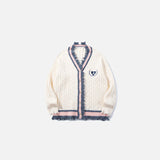 Vintage Trim Cable Sweater