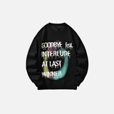 Oversized Hip Hop Letter Print Sweatshirt