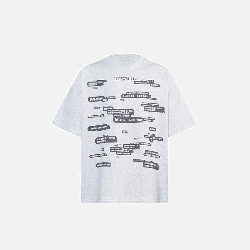 T-Shirt mit dem Aufdruck „Furchtlose Aussagen“