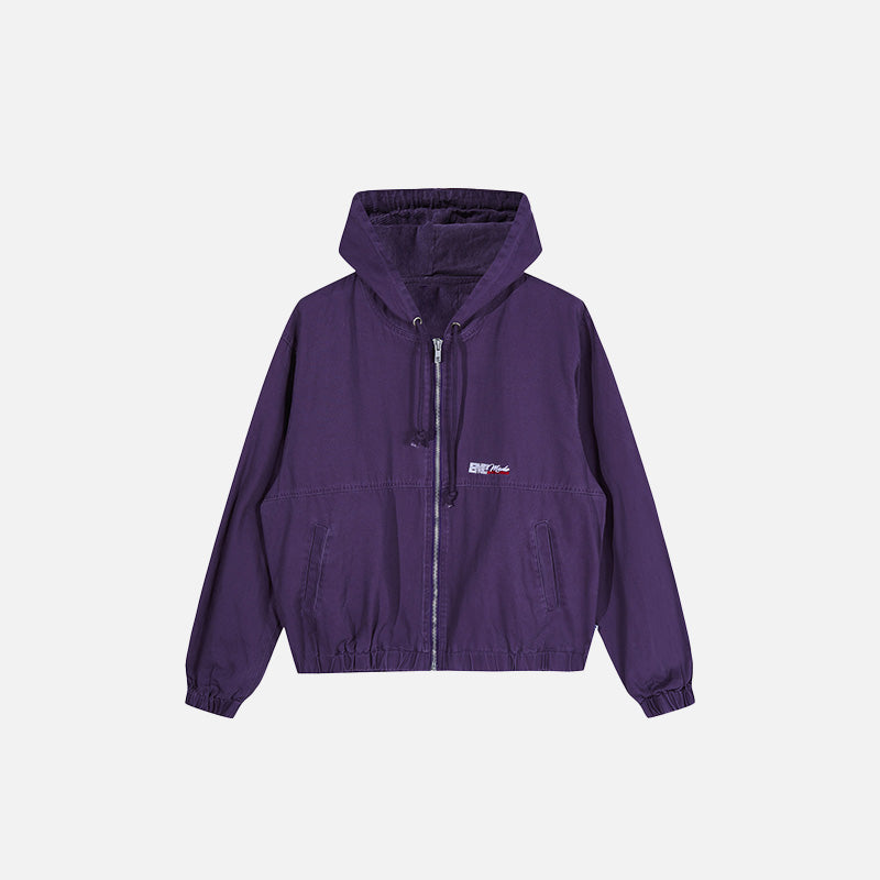 Loose Vintage Zip-up Jacket