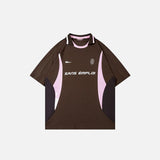 Vintage Sports Patchwork Polo T-Shirt