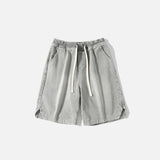 Washed Sports Denim Shorts