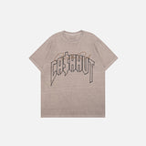 Vintage Loose Washed Printed T-Shirt