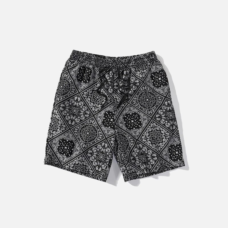 Plaid Elastic-waist Shorts