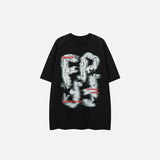 Lockeres, verwaschenes T-Shirt
