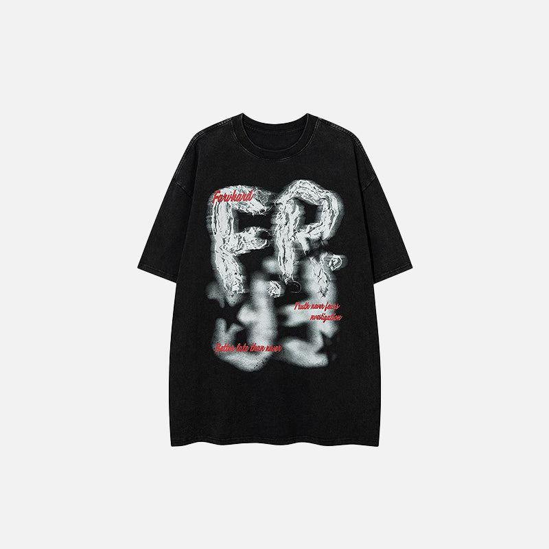 Lockeres, verwaschenes T-Shirt