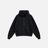 Y2K Torn Tracks Zip-up Hoodie