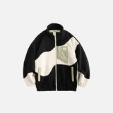 Fleece-Patchworkjacke