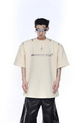 T-Shirt mit Metalllogo 