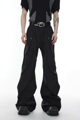 Pantalon évasé à plis 
