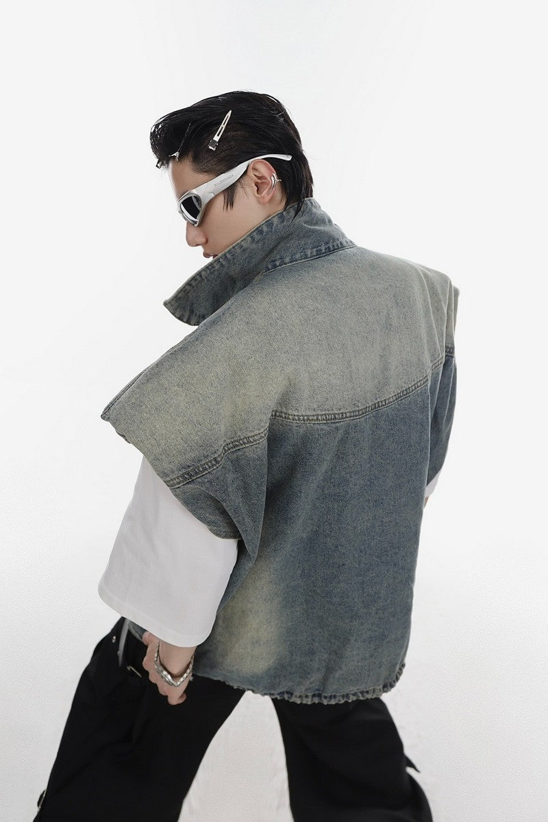 Washed Denim Vest