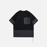 Kontrastfarbenes T-Shirt mit Vordertasche