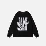 ライフチェイシングシャドープリントスウェットシャツ