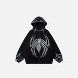 Loose Spider Fleece Zip-up Jacket