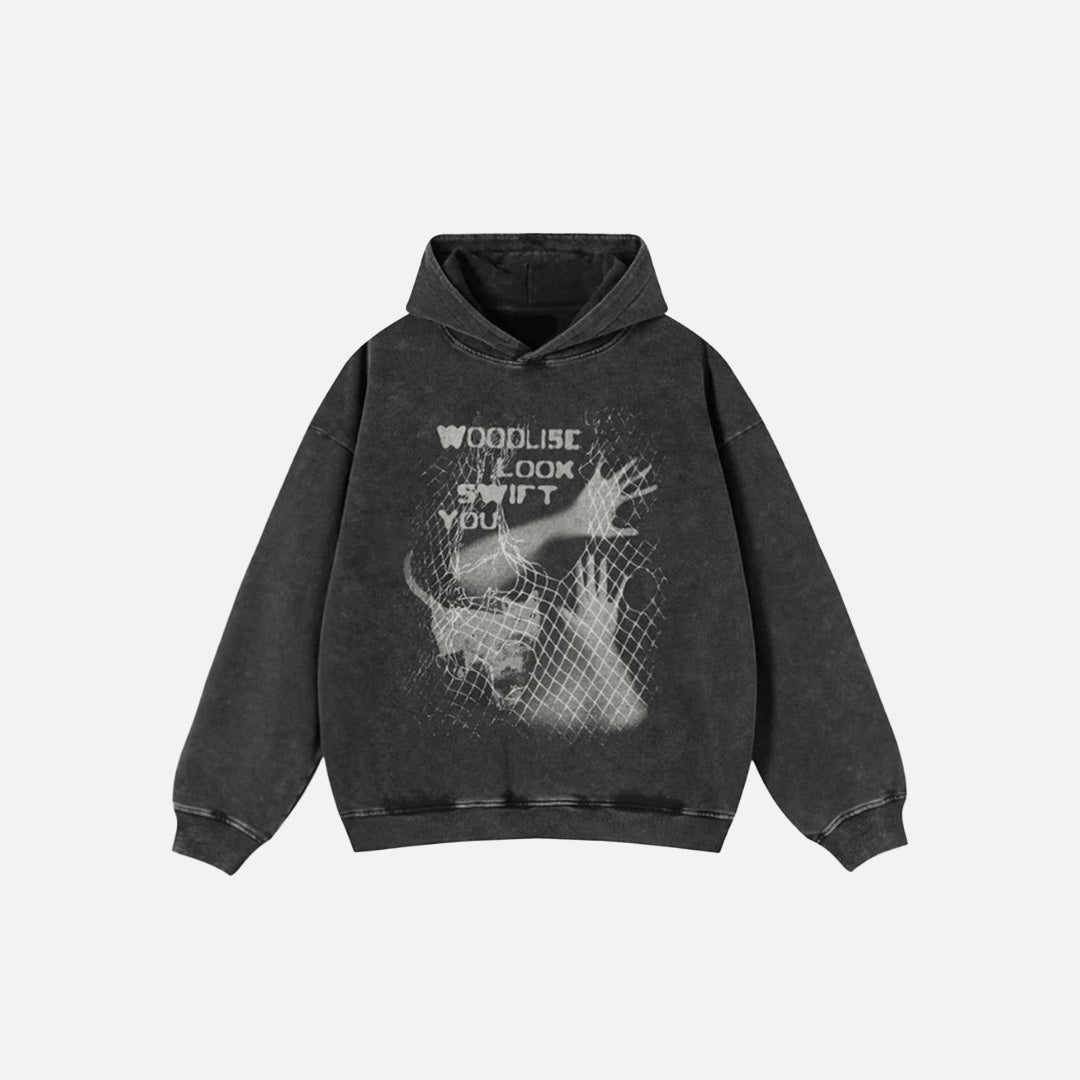 Wildlife Glimpse Mesh Hoodie