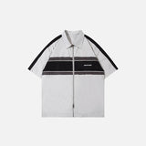 Sports Loose Polo Zip-up Shirt