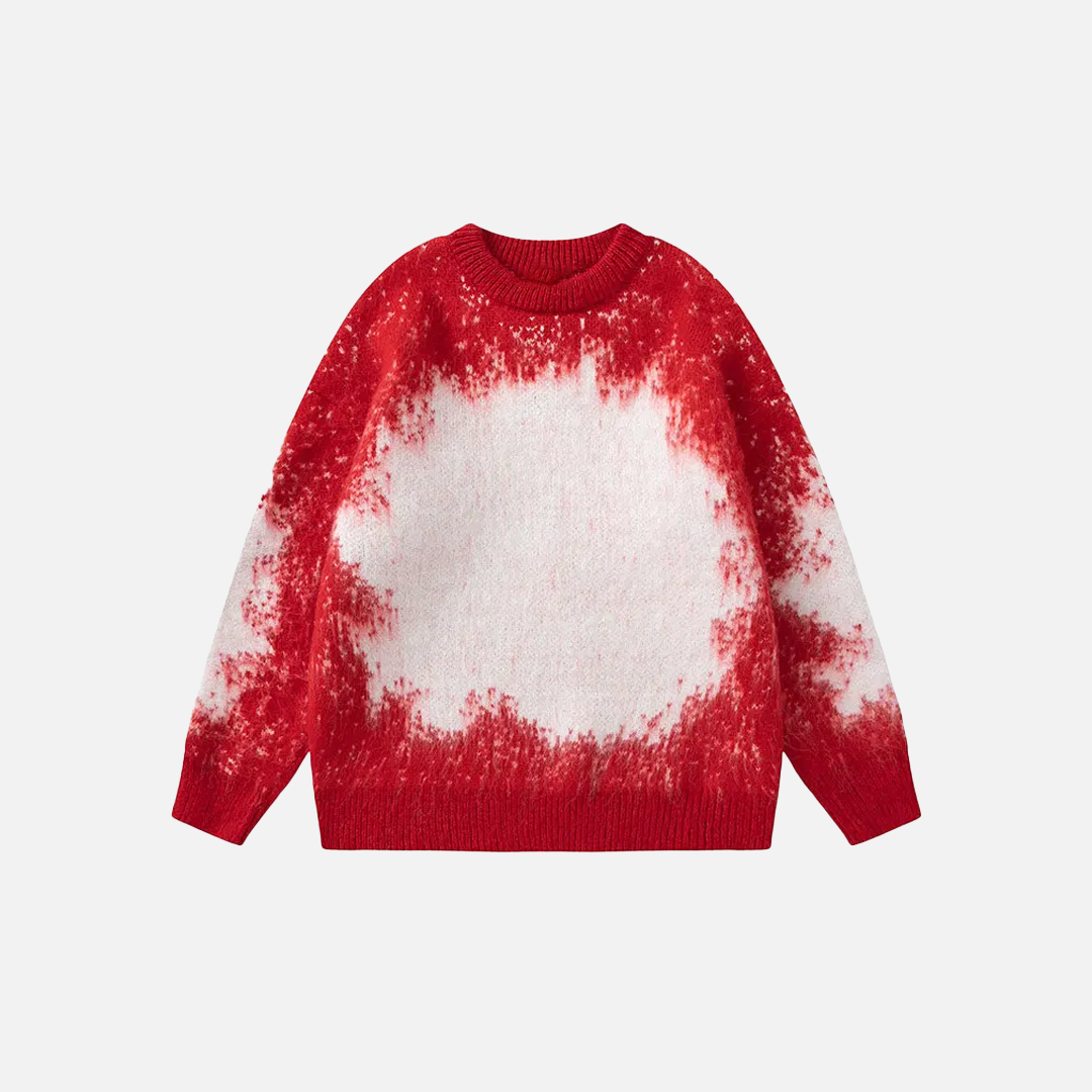 Streetwear Farbverlauf-Ombré-Flauschpullover