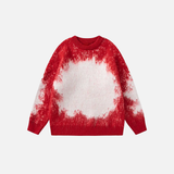 Streetwear Farbverlauf-Ombré-Flauschpullover