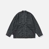 Relaxed Utility Wrap Denim Jacket