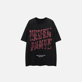 Oversized-T-Shirt mit Buchstabenprint, gewaschen