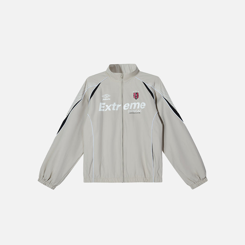 Loose Letter Printed Sports Jacket