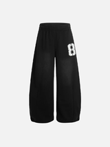 Chic High Street Letter Print Drawstring Sweatpants