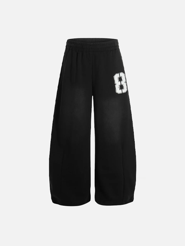 Chic High Street Letter Print Drawstring Sweatpants