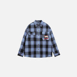 Chemise patchwork à poche avant