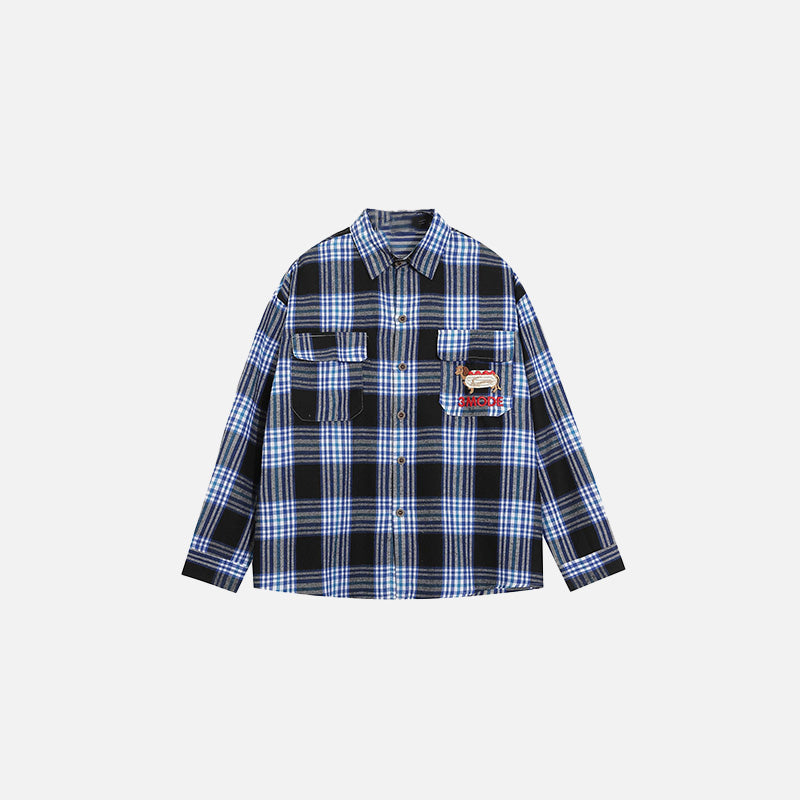 Front Pocket Patchwork Shirt