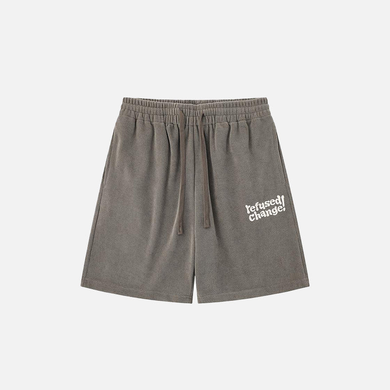 "Refused Change!" Printed Shorts