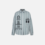 Chemise à carreaux à manches longues brodée avec badge Vintage Vibe