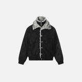Vestes parkas d'hiver vintage streetwear en fourrure épaisse