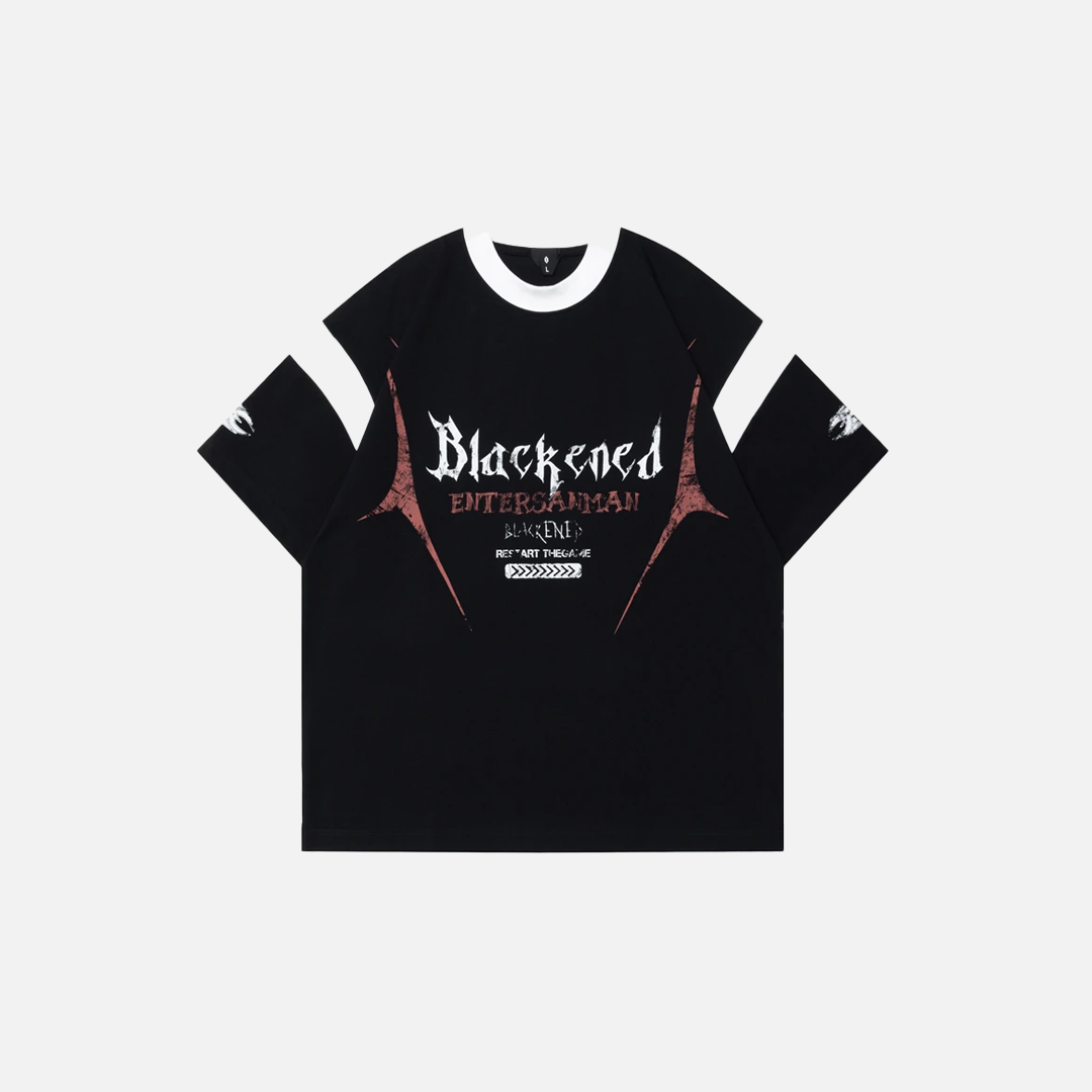Y2K Chic Oversized Letter Print Short Sleeve T-Shirt